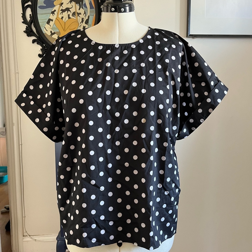 Polka dot blouse